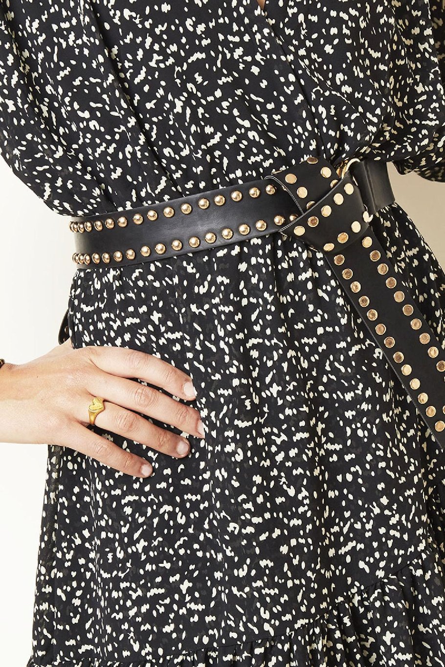 Belt Twisted Gold Color PU Picture2